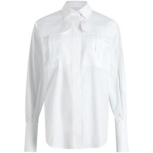 Patou Pristine White Cotton Shirt With Structured Collar - NWT